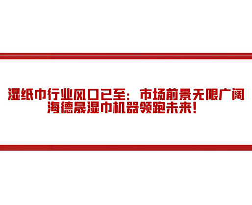 濕紙巾行業(yè)風(fēng)口已至：市場(chǎng)前景無限廣闊，海德晟濕巾機(jī)器領(lǐng)跑未來！